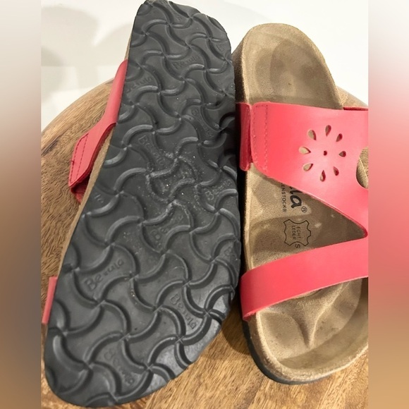 Birkenstock Betula Red Flower Cut-Out Slide On Sandals 37 6 - Picture 4 of 7